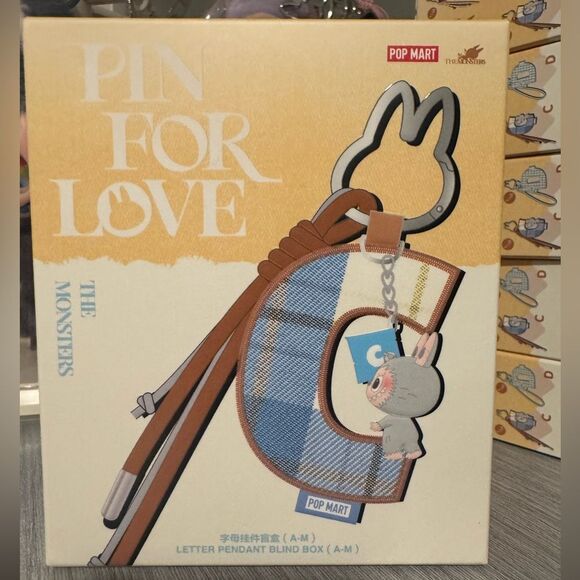PopMart Labubu The Monsters Pin For Love Series Letter Pendant - Letter B - Picture 1 of 3